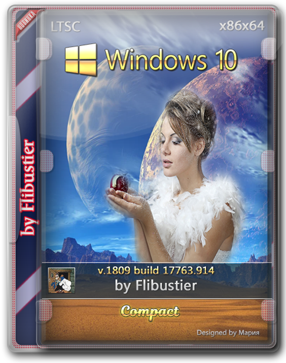 Чистый Windows 10 Compact LTSC 64-32 bit 2020 на флешку iso образ